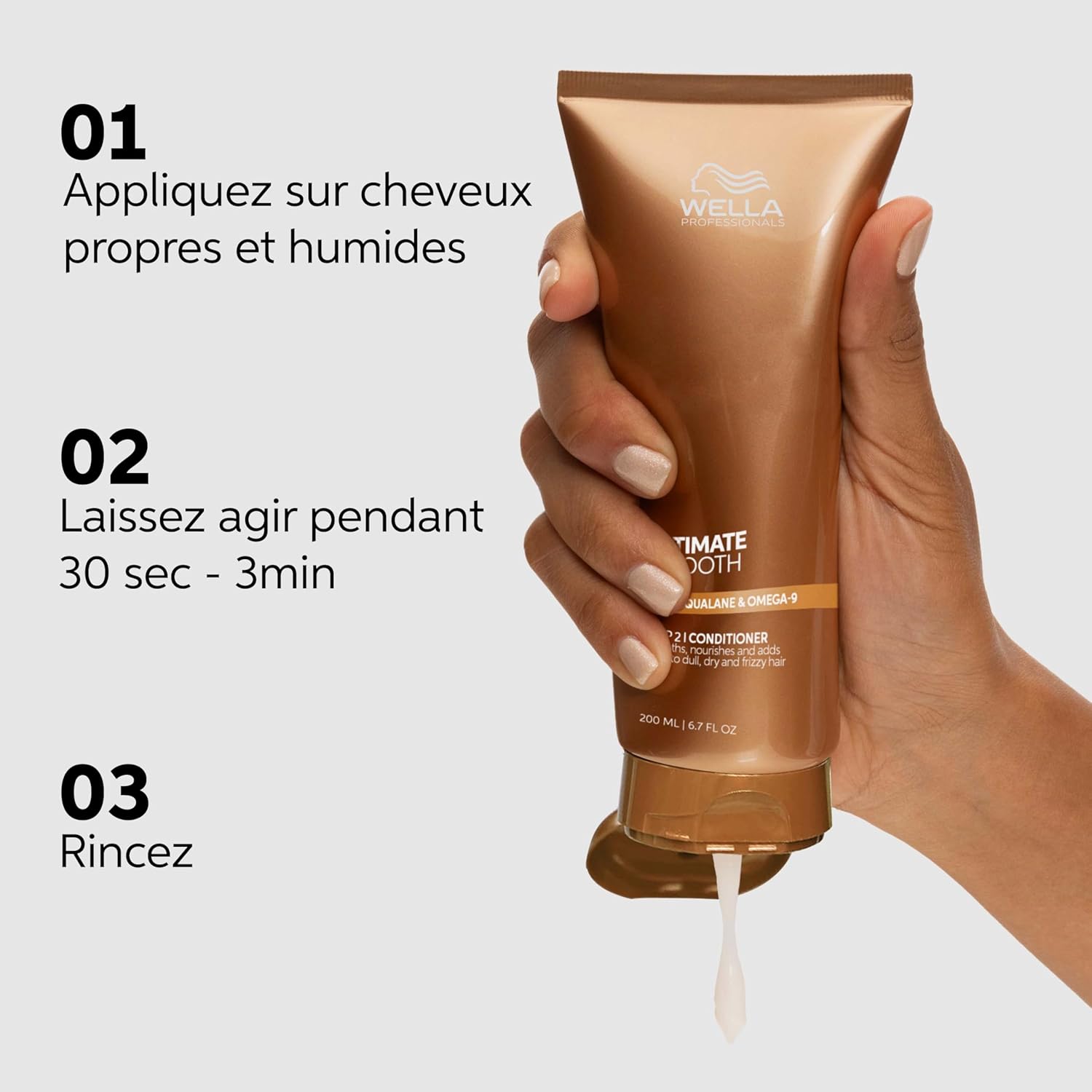 Thumbnail 4 de Wella Professionals ULTIMATE SMOOTH après-shampoing nourrissant Squalane & Oméga-9 pour cheveux secs, ternes et frisés