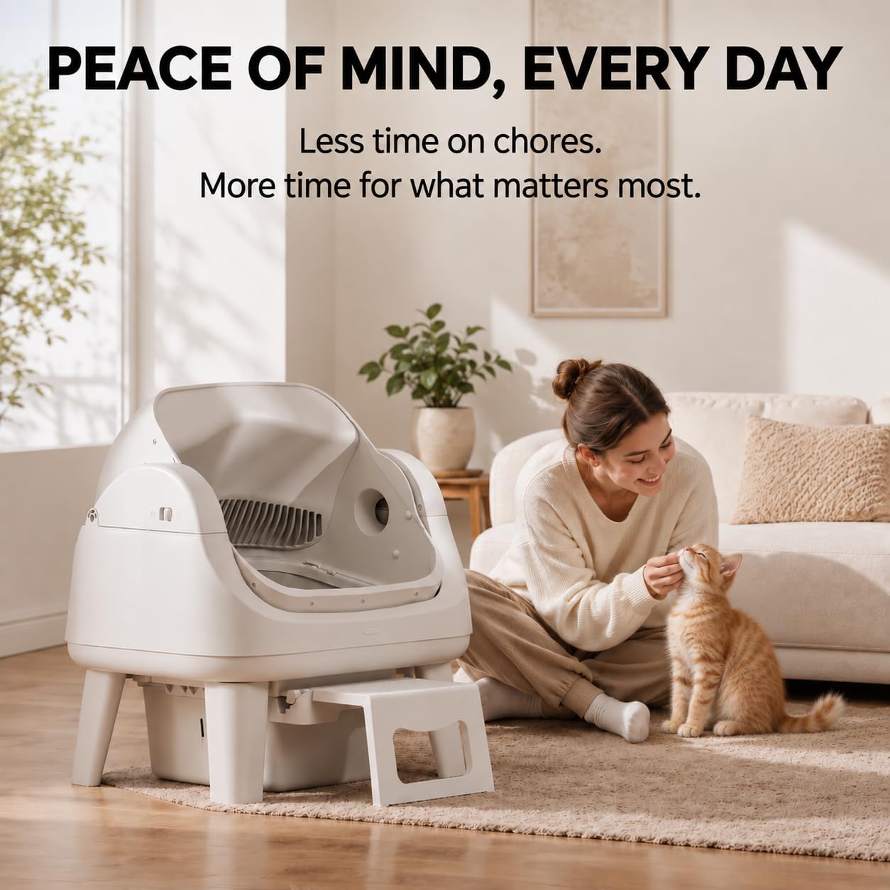 Thumbnail 6 de Automatic Cat Litter Box with 8L Waste Bin