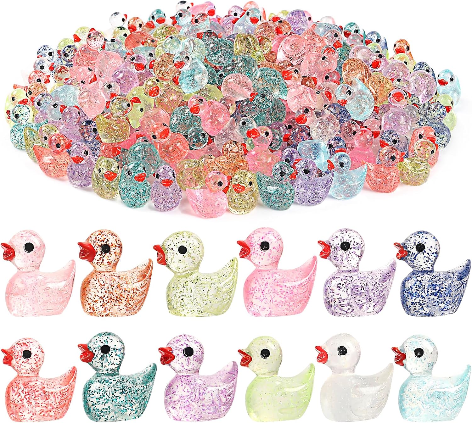 Detalle de BeadRiver Mini Resin Ducks, 240-Piece Set