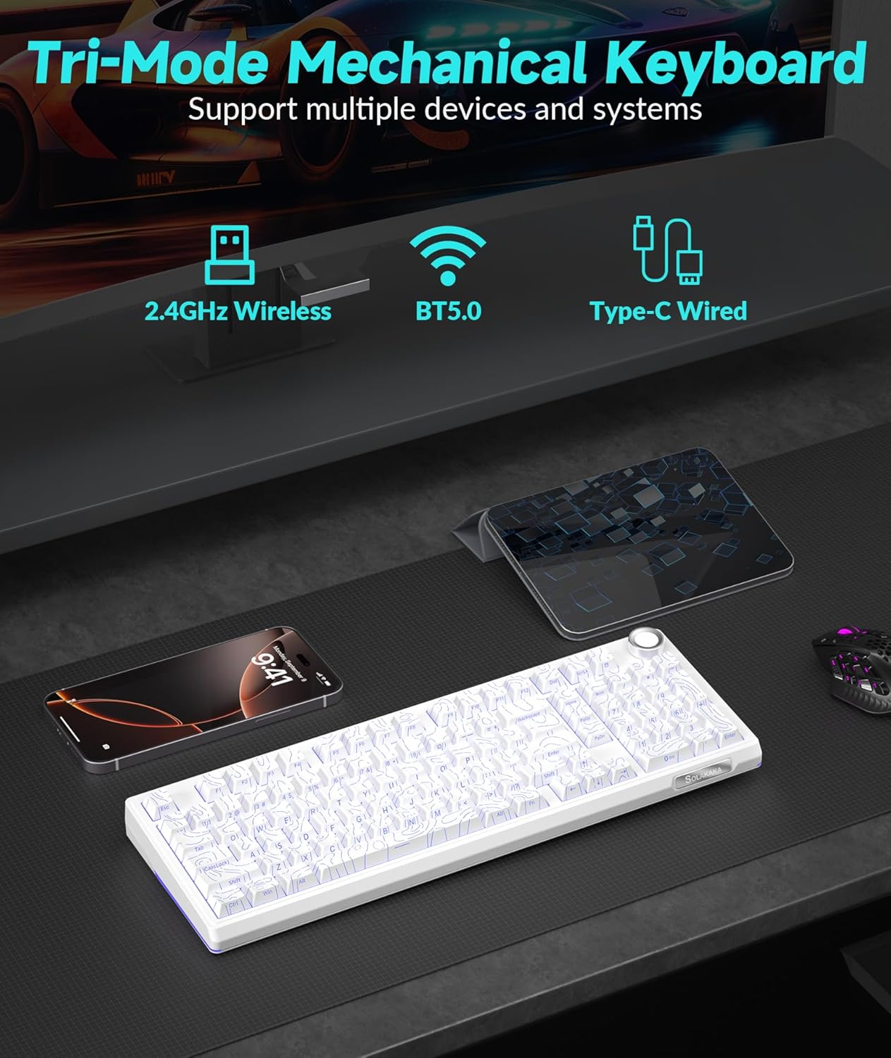 Thumbnail 2 de SOLAKAKA KI99 Pro 96% Wireless Keyboard