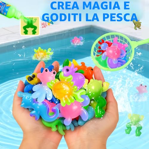 Detalle de Dreamon Aqua Gelz Set 71 pezzi: Monsteri Gel Colorati, Canne da Pesca e Ocean World da creare