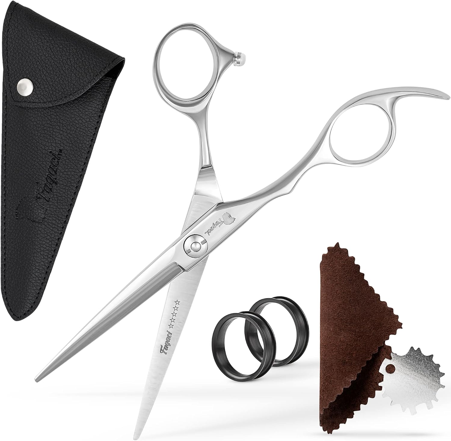 Fagaci 6” Left-Handed Hairdressing Scissors – Sharp 440C Professional Shears