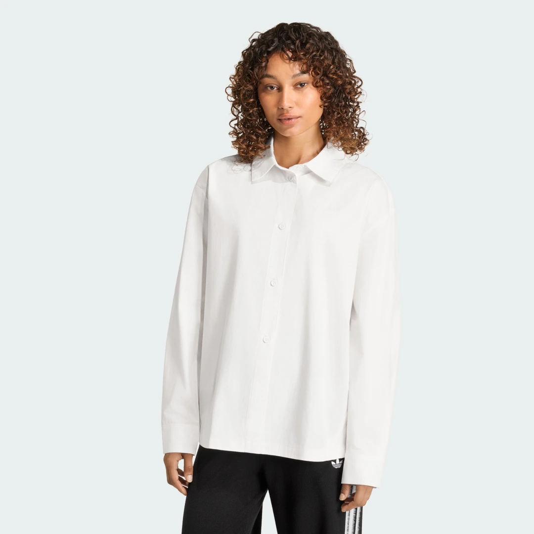 Detalle de Camisa 3 Stripes Adidas – Blanco