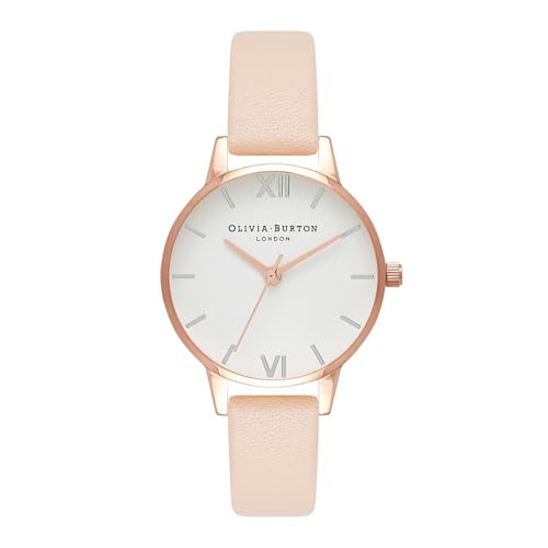 Detalle de Olivia Burton OB16MDW21 Analogue Quartz Watch for Women with White Dial and Blush Leather