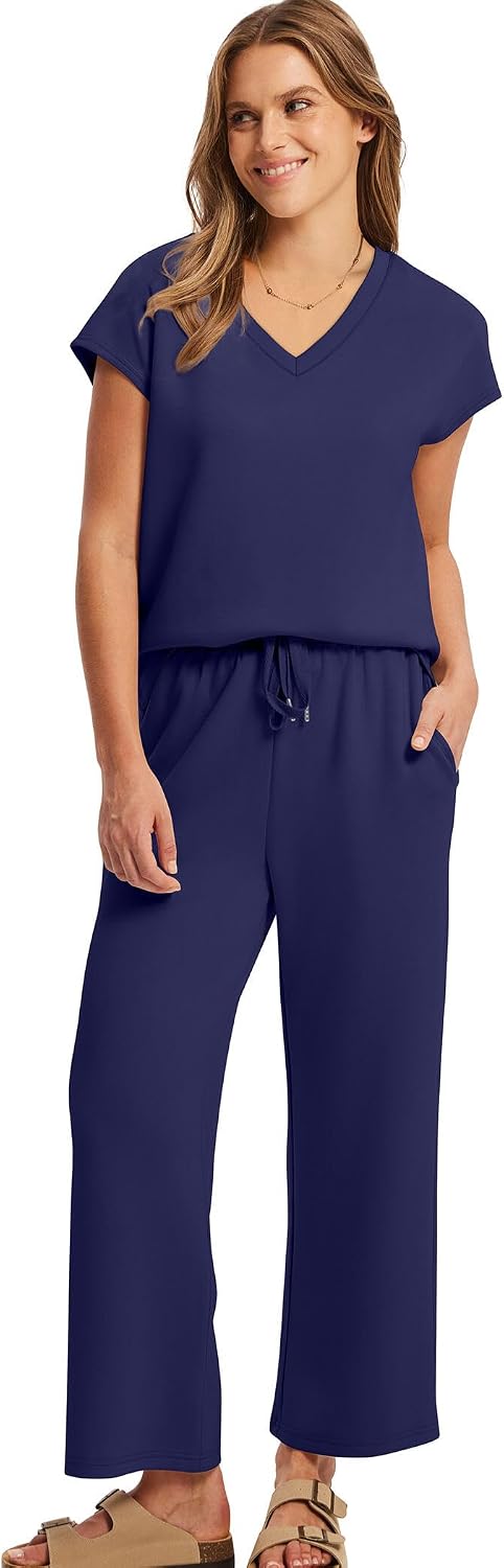 Thumbnail 2 de Saloogoe Two Piece Sets V Neck 4-way Stretch