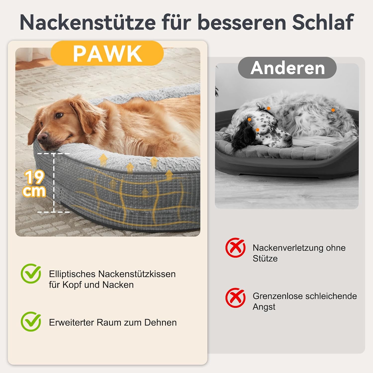 Detalle de Orthopädisches Hundebett Mittelgroße Hunde
