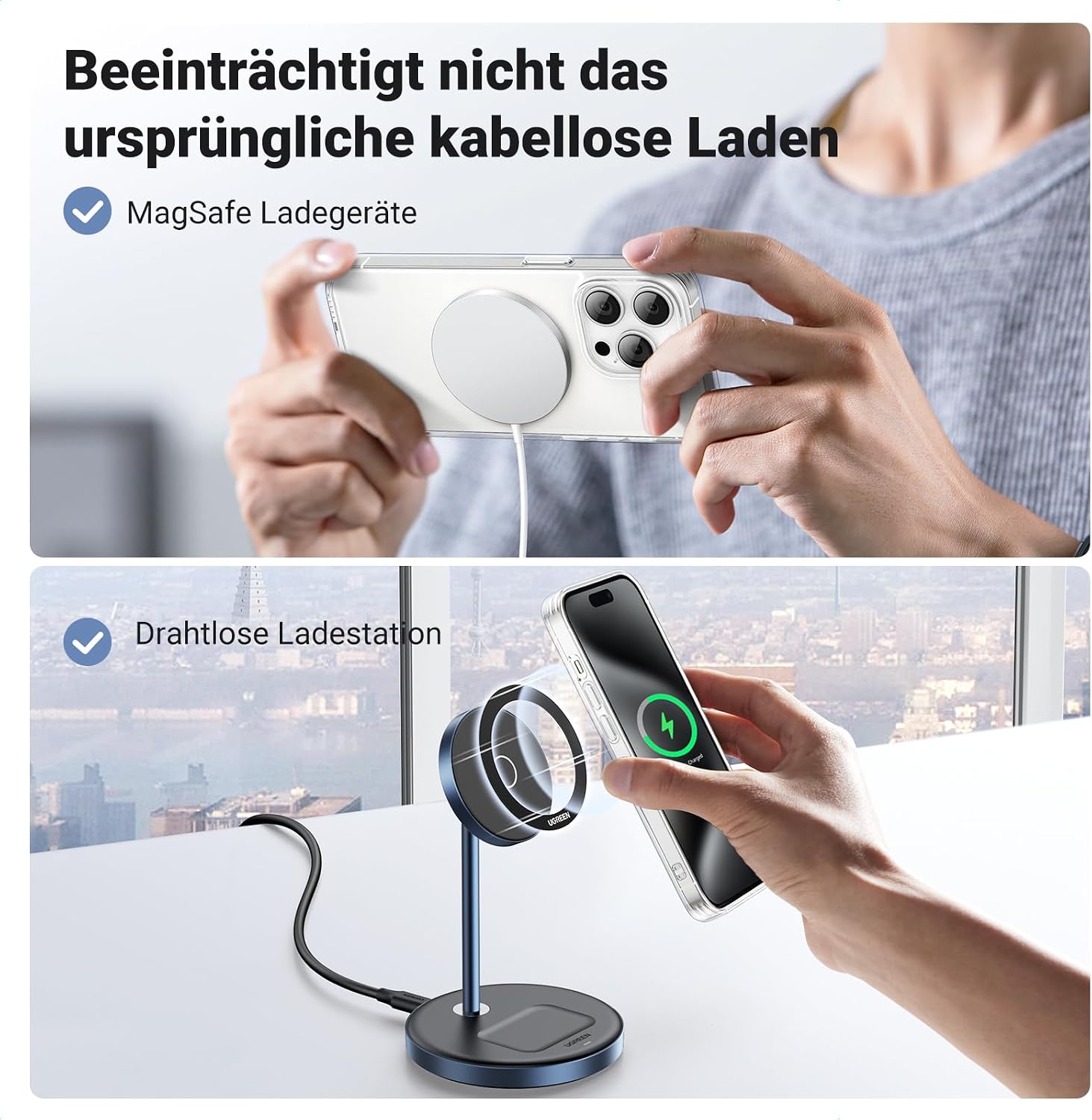 Detalle de UGREEN Metallringe für MagSafe, 0,65 mm