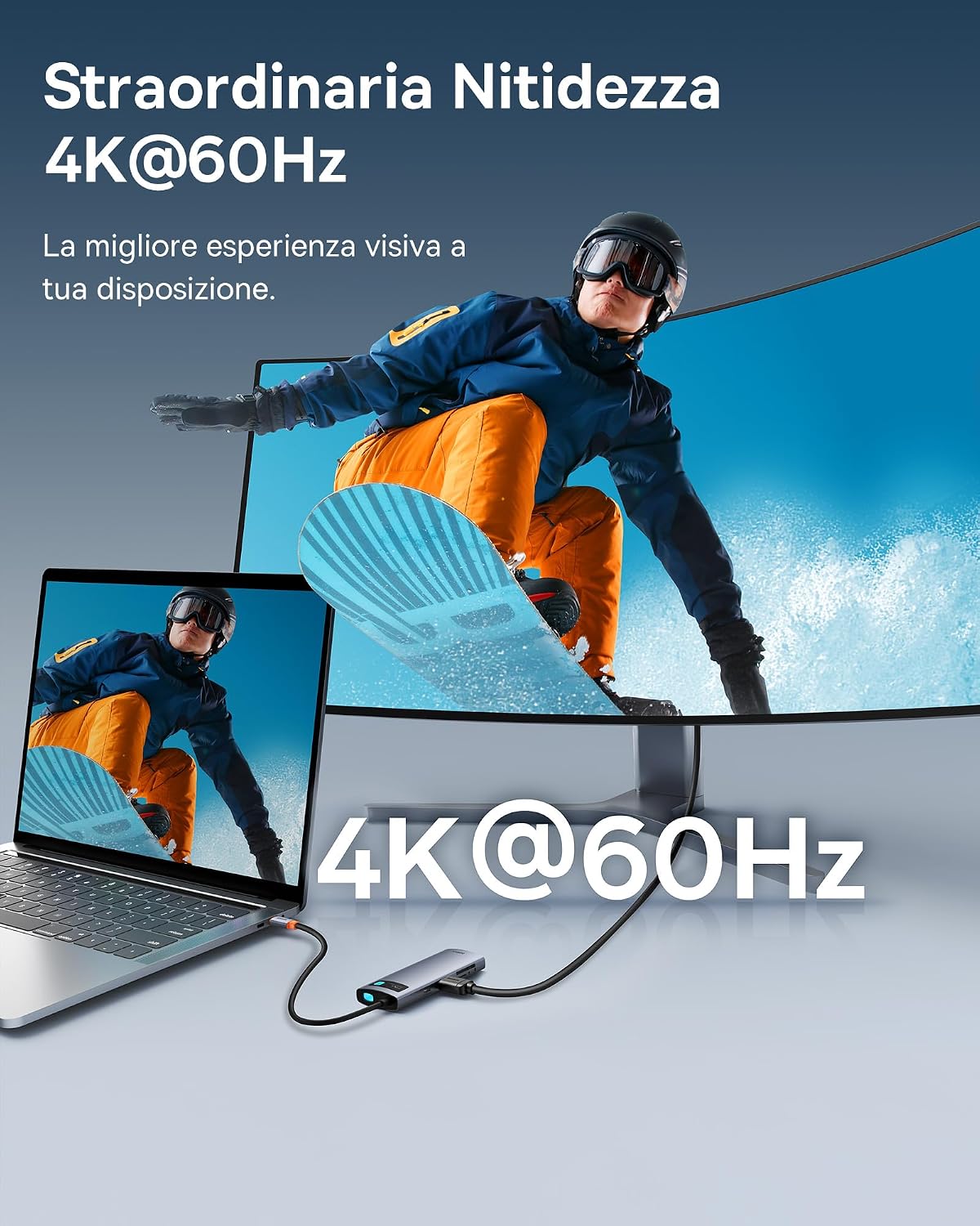 Detalle de Baseus Hub USB C 100W
