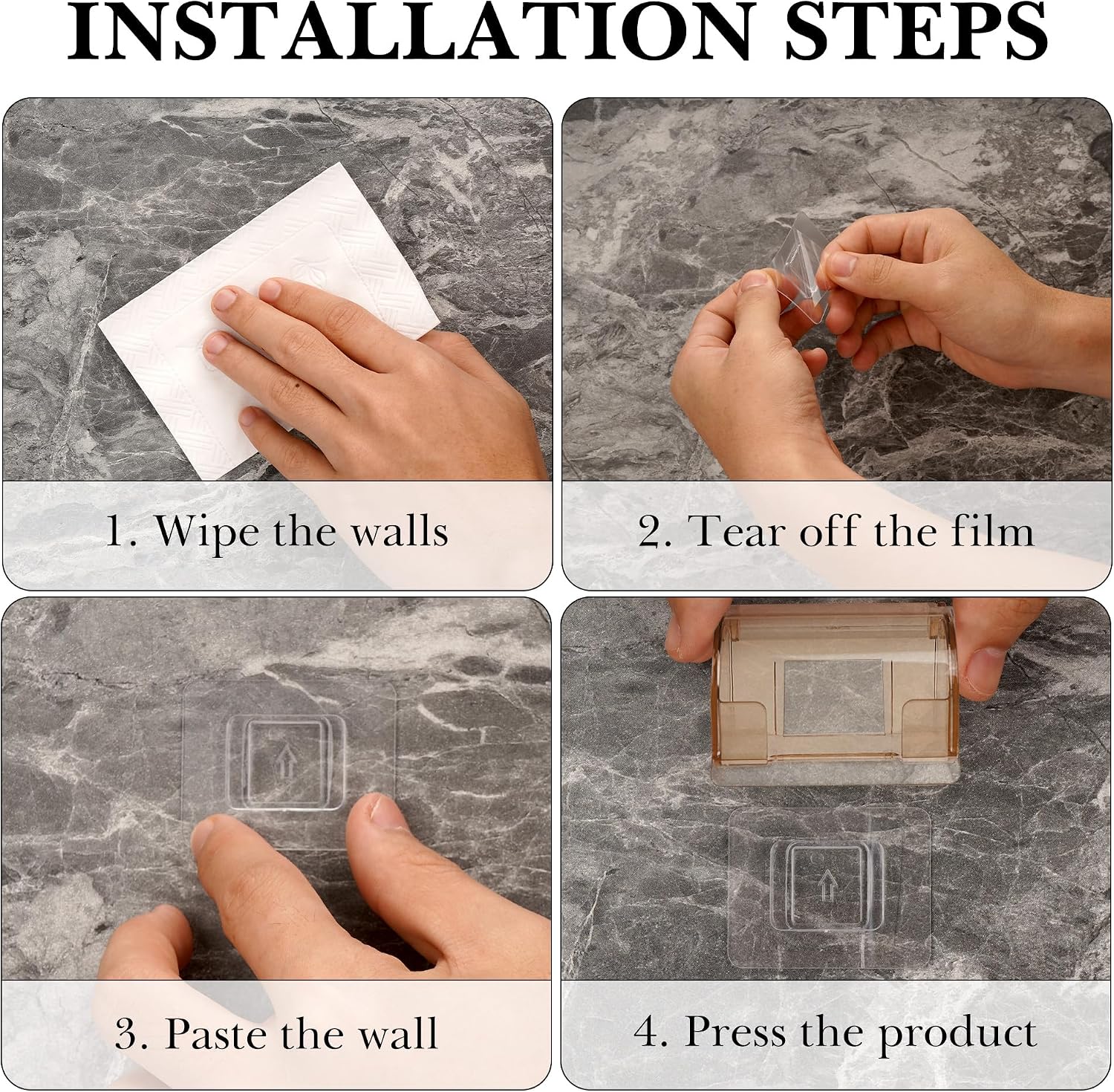 Detalle de LUWOO 2 Pack Razor Holder with Cover for Shower Wall