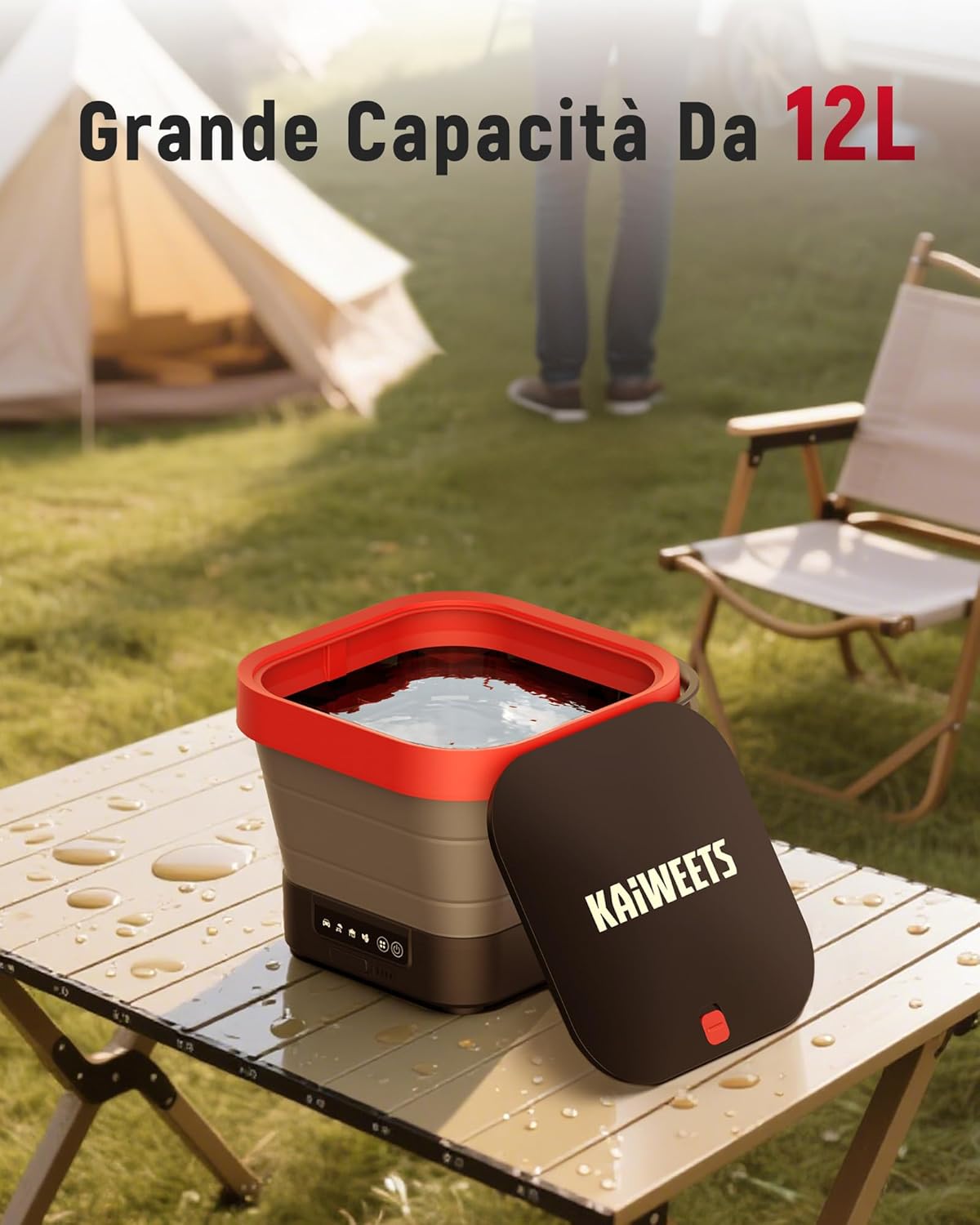 Thumbnail 2 de KAIWEETS Idropulitrice Portatile 15 Bar pieghevole con ugello 5 in 1 e serbatoio 12 L