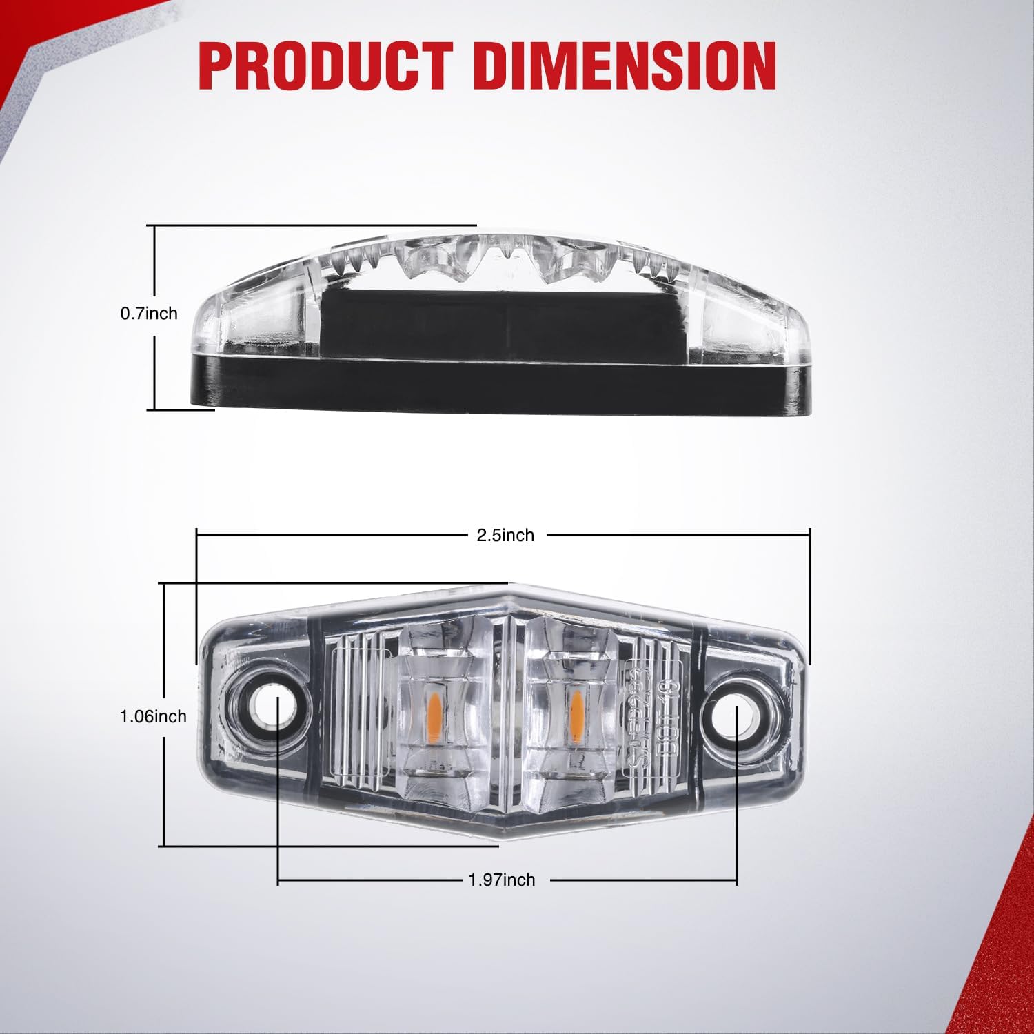 Detalle 2 de Nilight Side Marker Lights 2.5-inch
