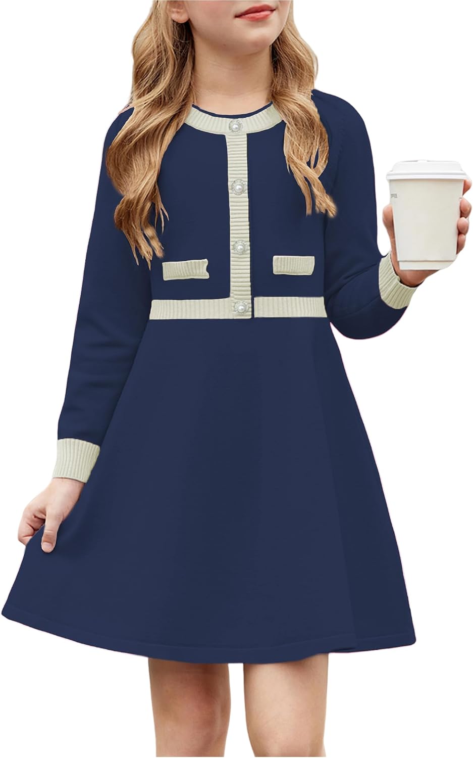 Detalle de Arshiner Robe Fille Hiver Robe Fille Tricot 6–14 ans
