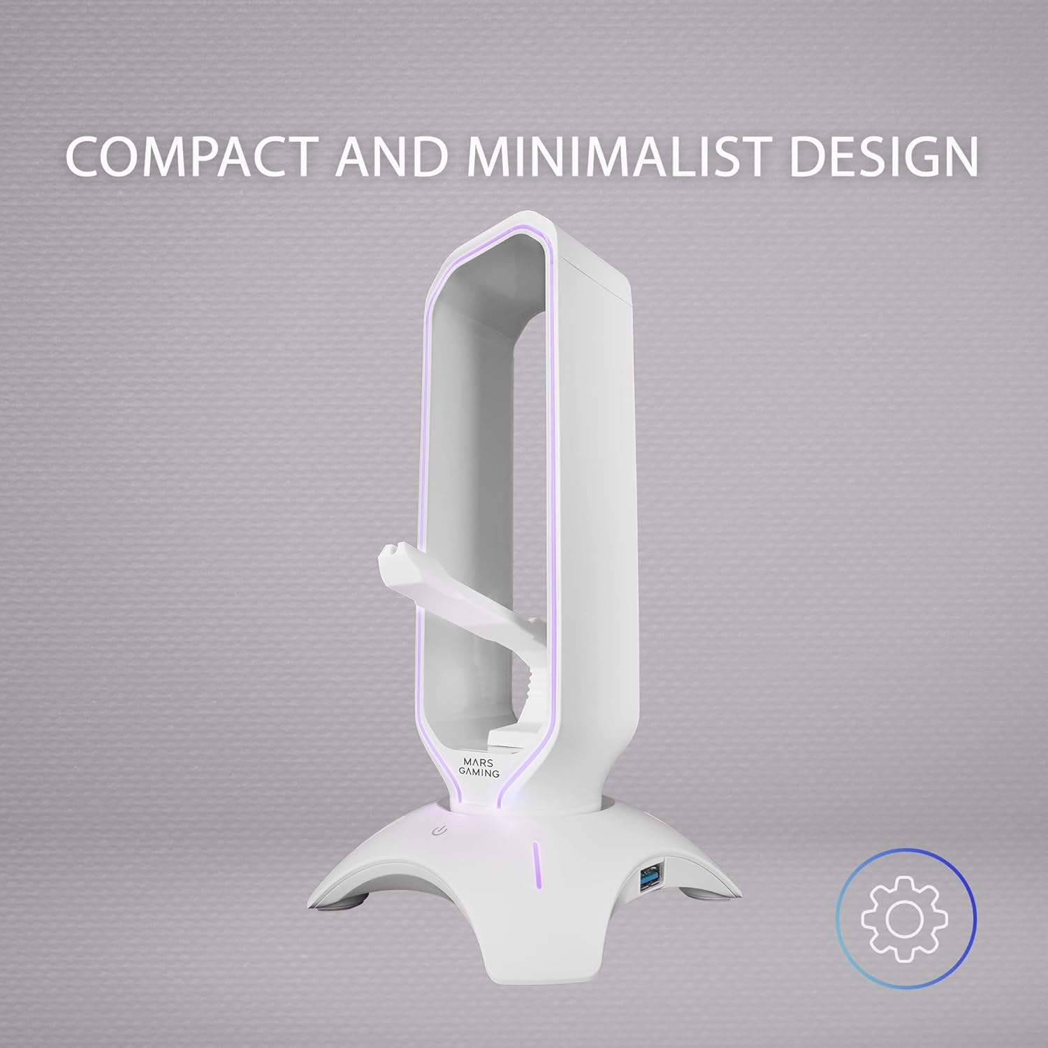 Thumbnail 3 de Mars Gaming MHHPROW : support 3-en-1 casque RGB avec HUB 2x USB 3.0 et bungee pour souris