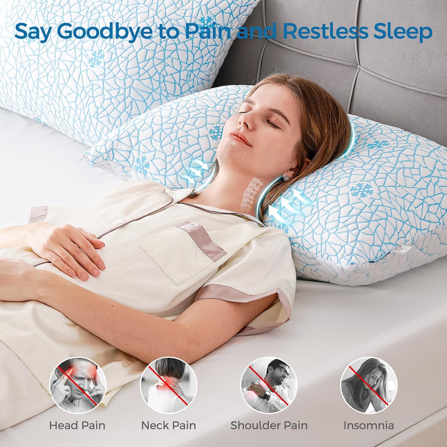 Thumbnail 3 de COSYTREE memory foam pillow set, two-pack