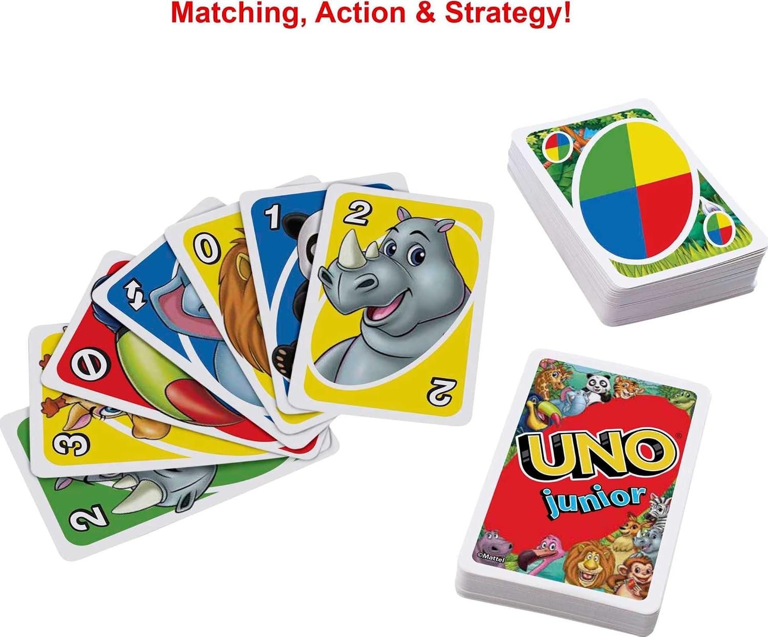 Detalle de Mattel Games UNO Junior — Gioco di Carte per Bambini 3+ (2‑4 Giocatori)