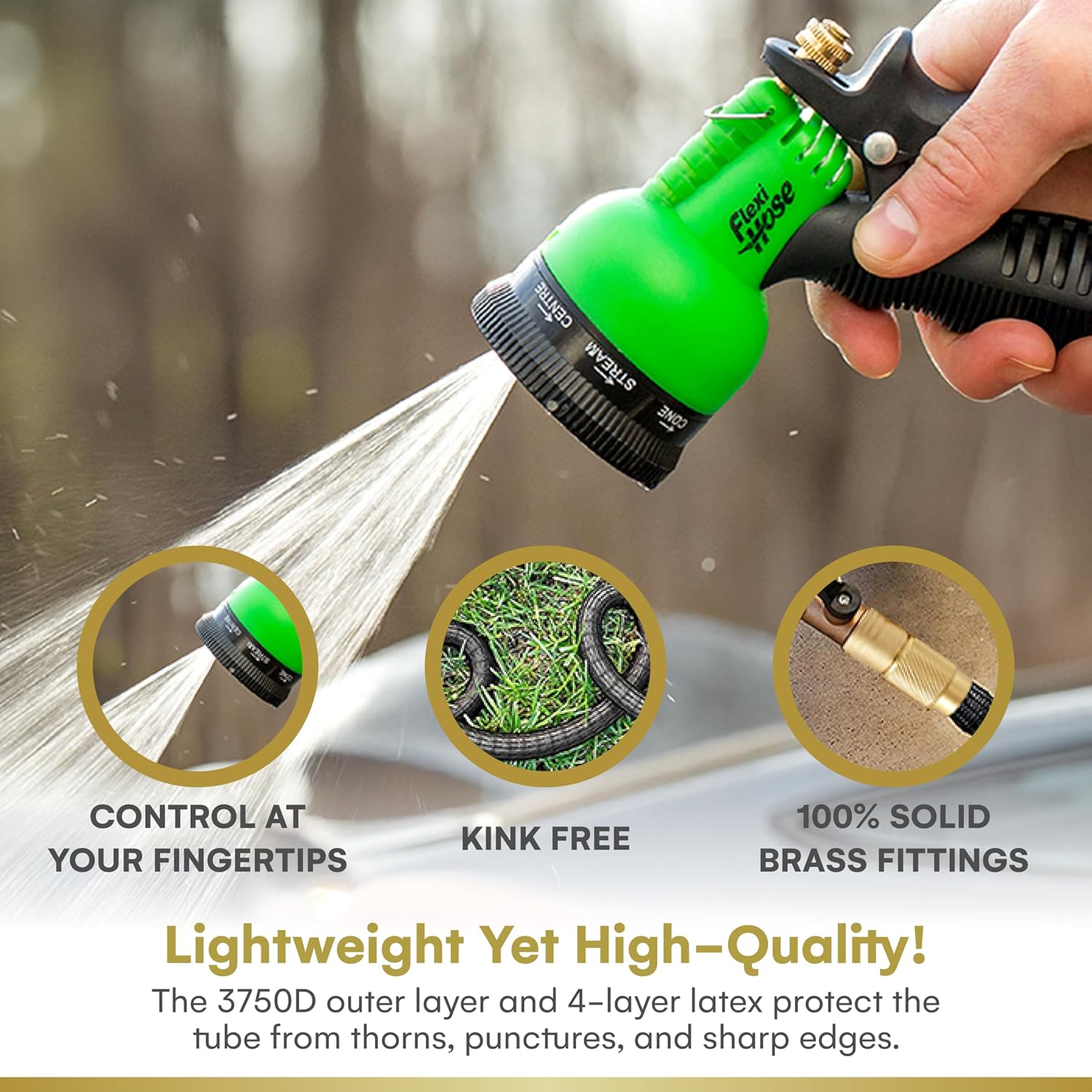 Detalle 2 de Flexi Hose 50 ft Expandable Garden Hose with 8-Function Nozzle