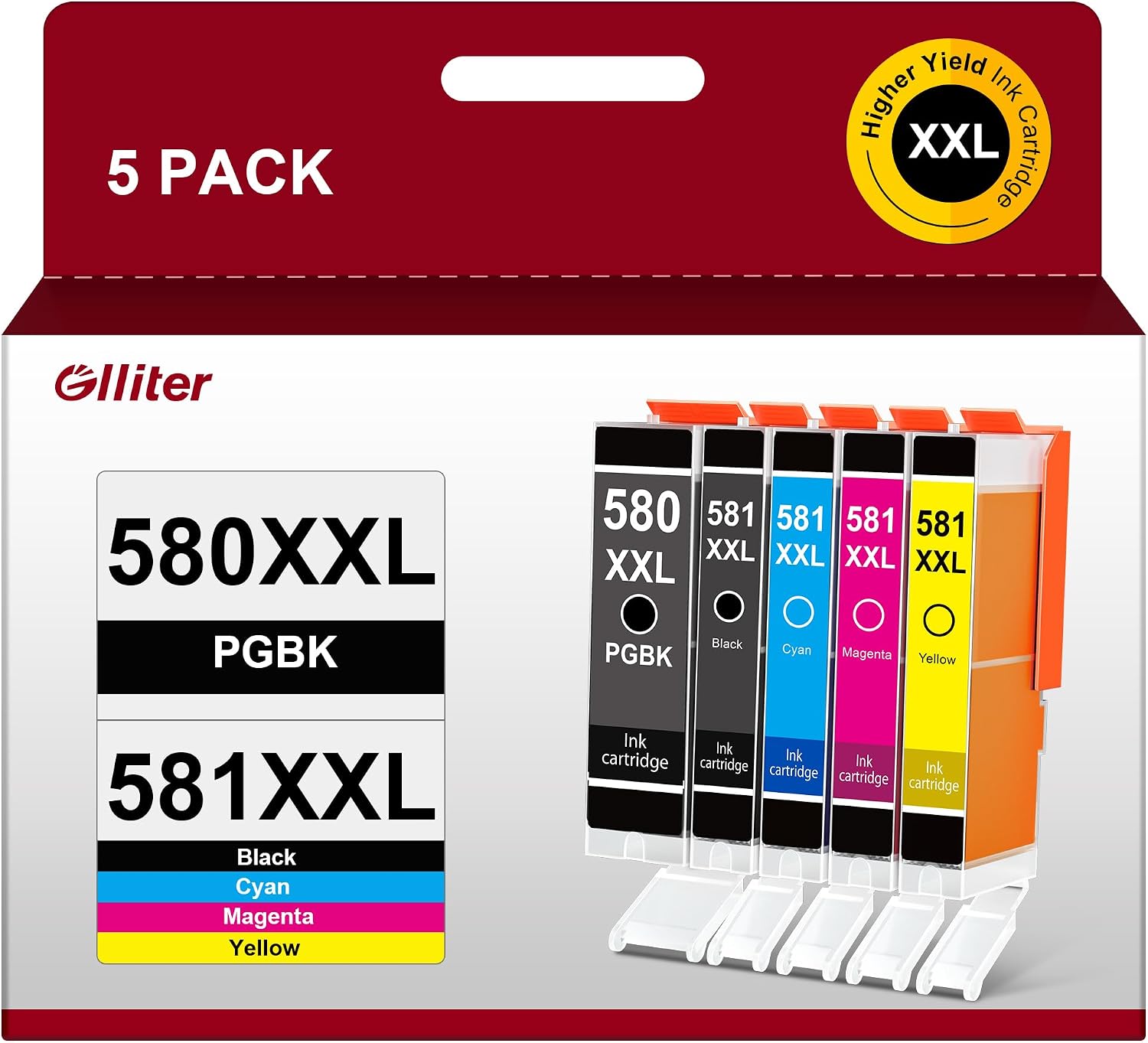Detalle de Glliter 580 581 XXL Multipack 4590 Seiten
