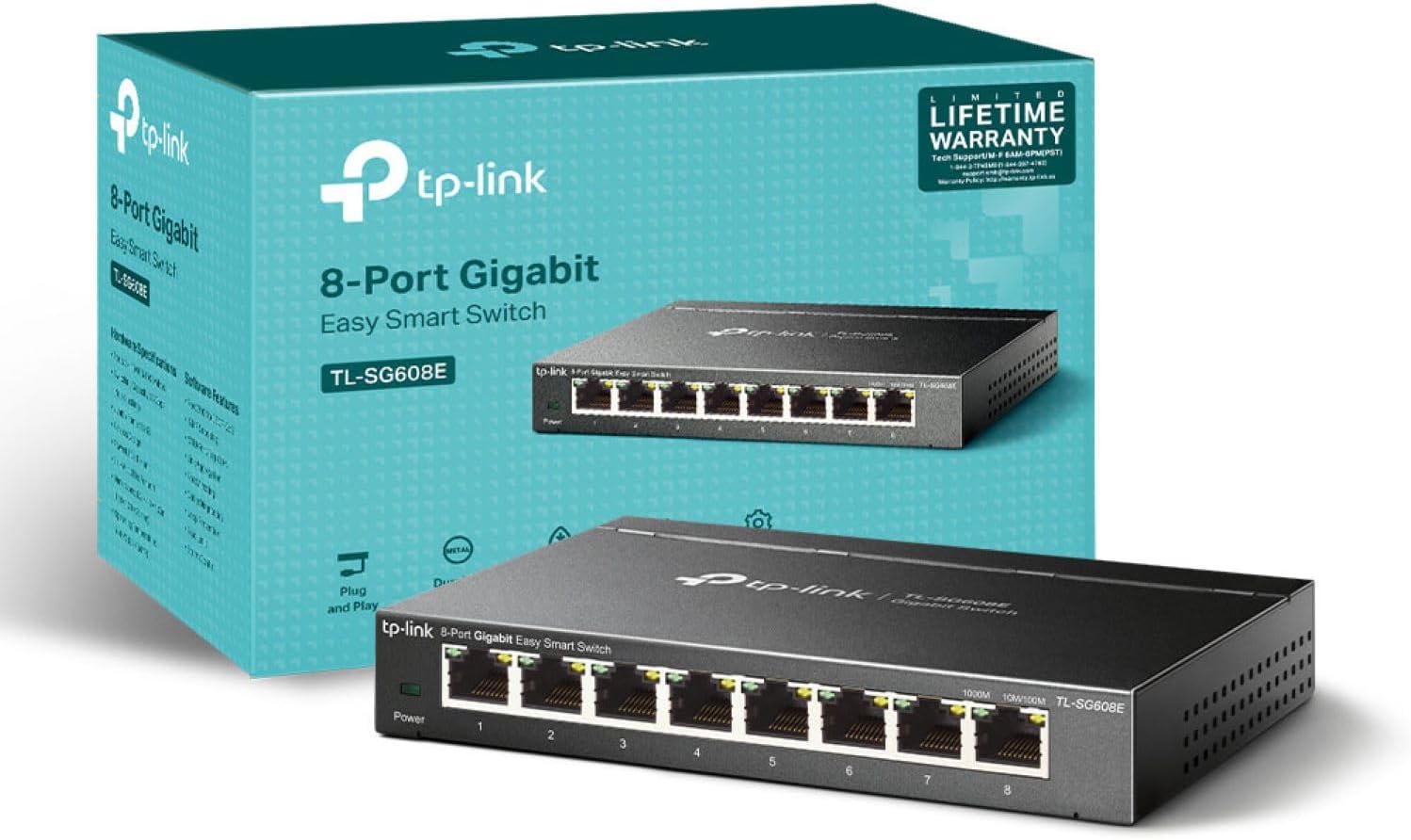 Detalle de TP-Link TL-SG1005LP PoE+ 5‑Port Gigabit Switch