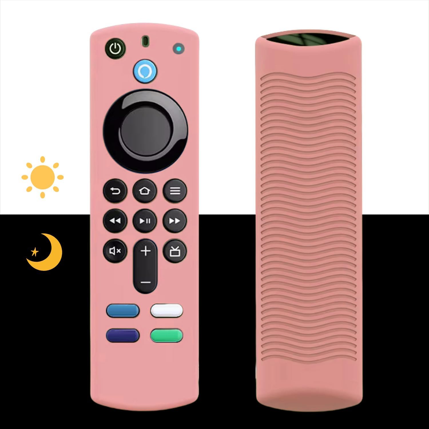 Thumbnail 2 de [2 Pack] Silicone Remote Cover for 3rd Gen 4K / HD Streaming Remote Controllers with Lanyard – Pink & Purple