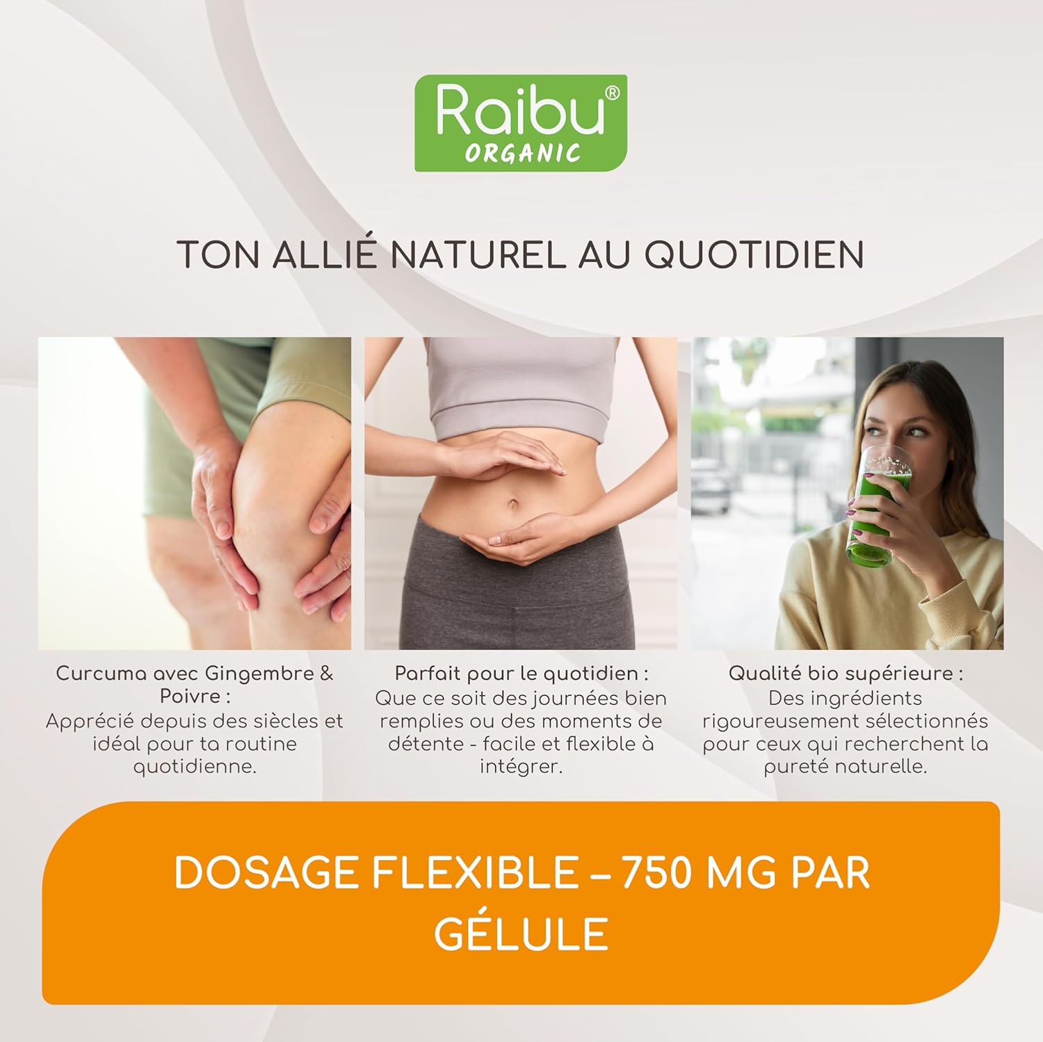 Thumbnail 1 de Raibu Curcuma gingembre 4500 mg