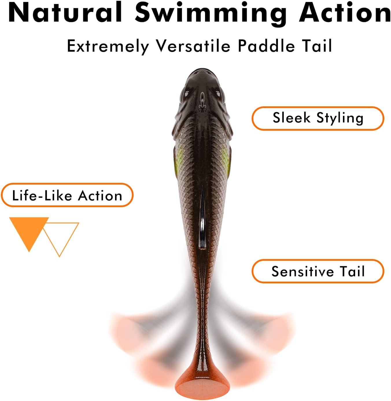 Thumbnail 2 de TRUSCEND Easy Catch Shadtale Jigkopf mit BKK-Haken – weiche Swimbait-Aktion für mehr Bisse beim Jigging