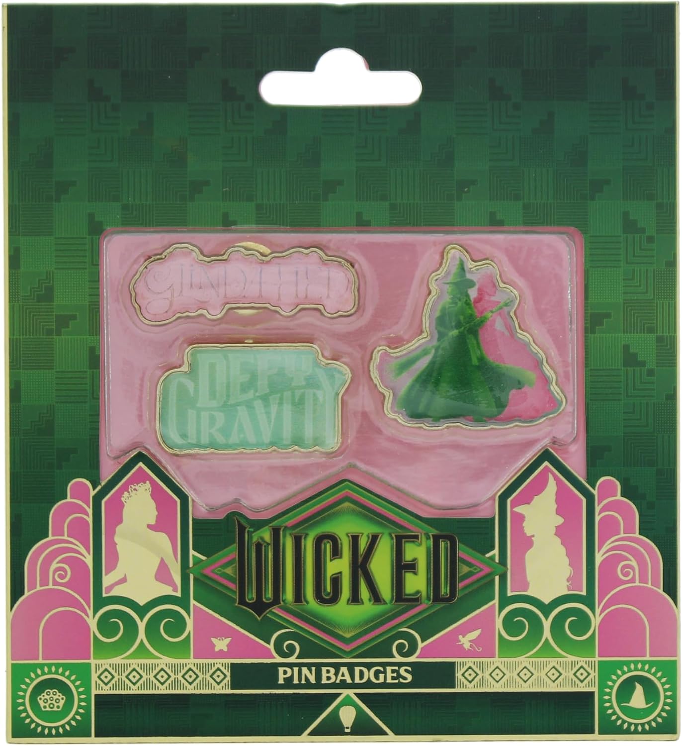 Detalle 2 de Wicked Enamel Pin Badges – Glinda and Elphaba Defy Gravity (Official Merchandise)