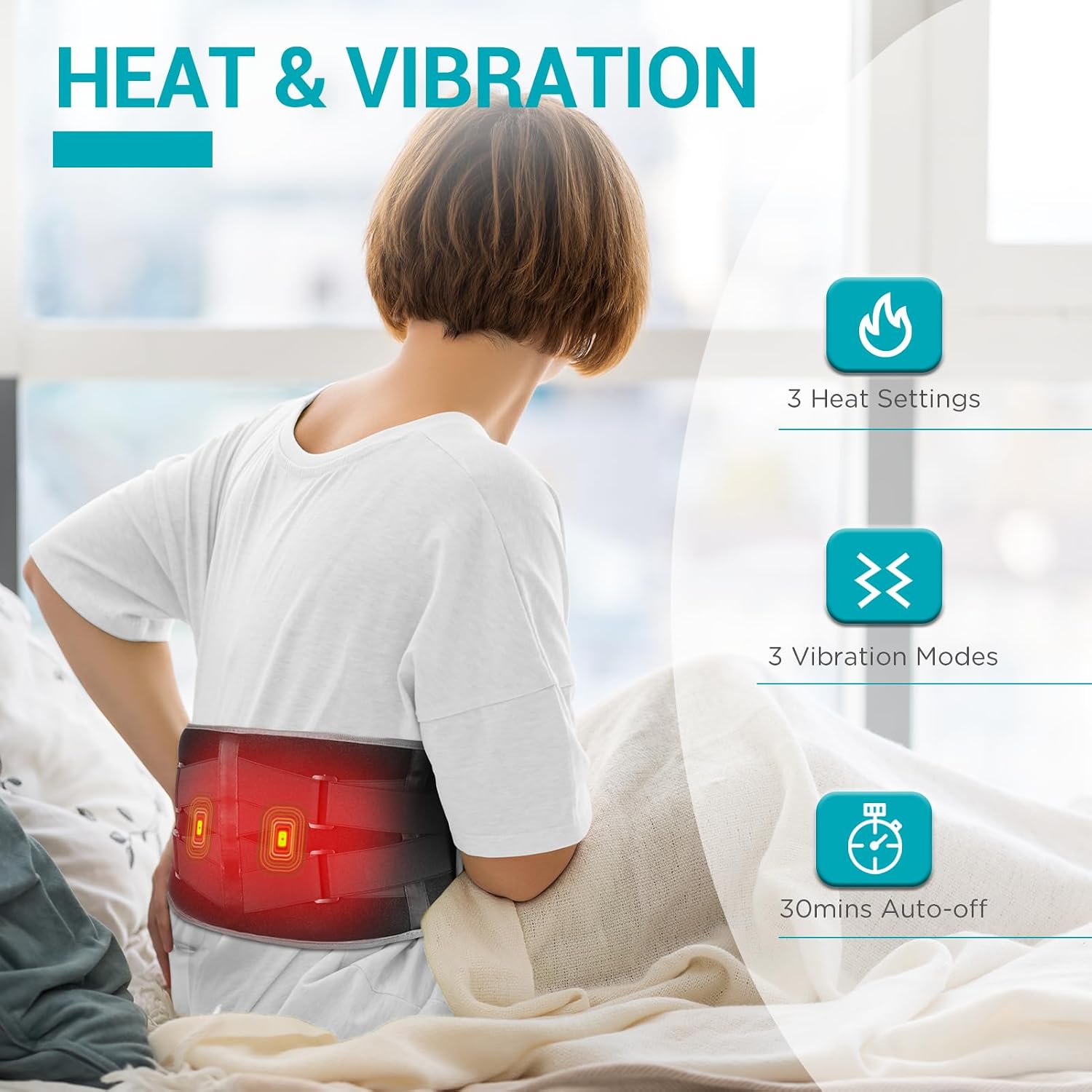 Detalle de Comfytemp Cordless Heating Pad, Up to 58-Inch Fit