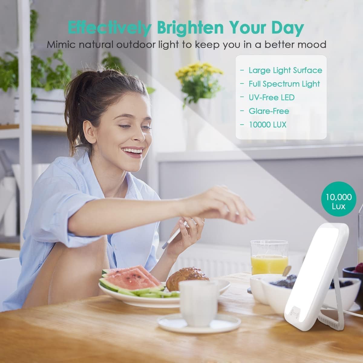 Detalle 2 de VTHW SAD Lamp 10,000 Lux daylight lamp with timer