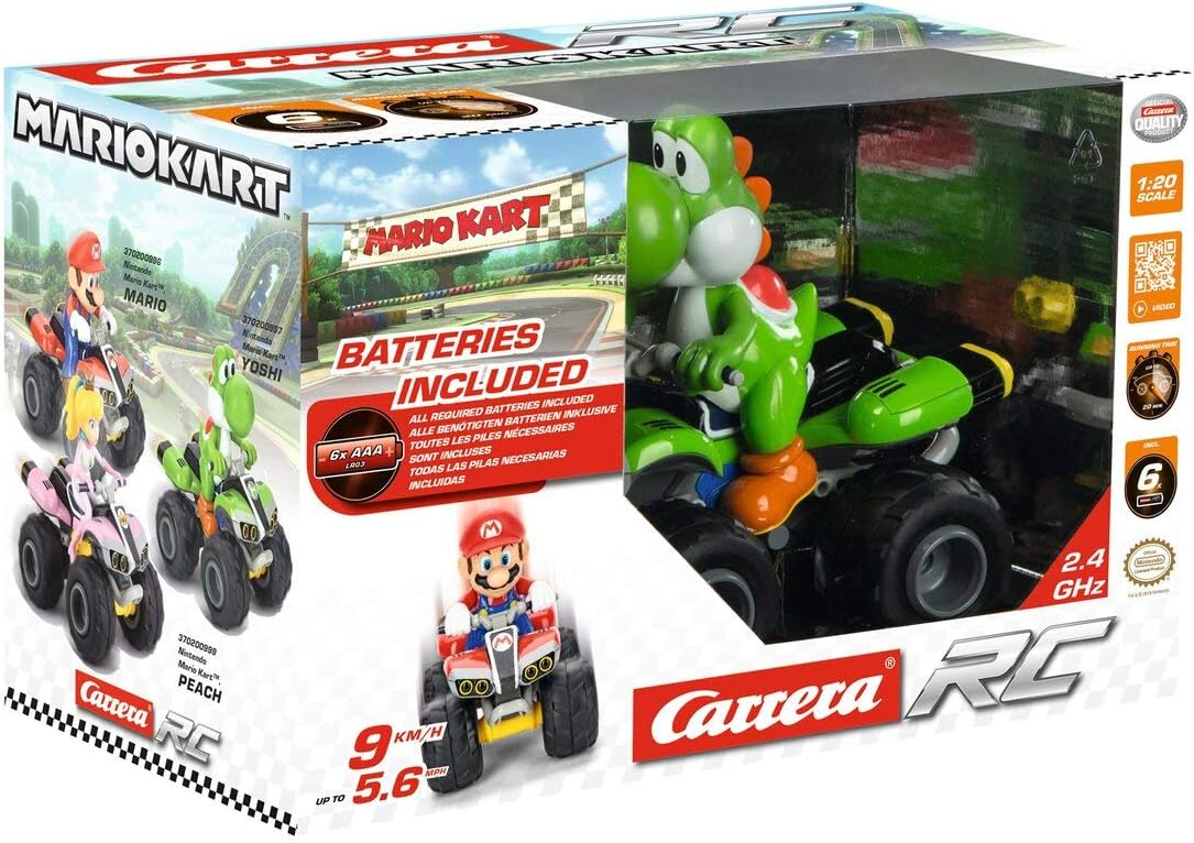 Detalle 2 de Carrera - 370200997X RC Mario Kart Yoshi Quad, Multicolore