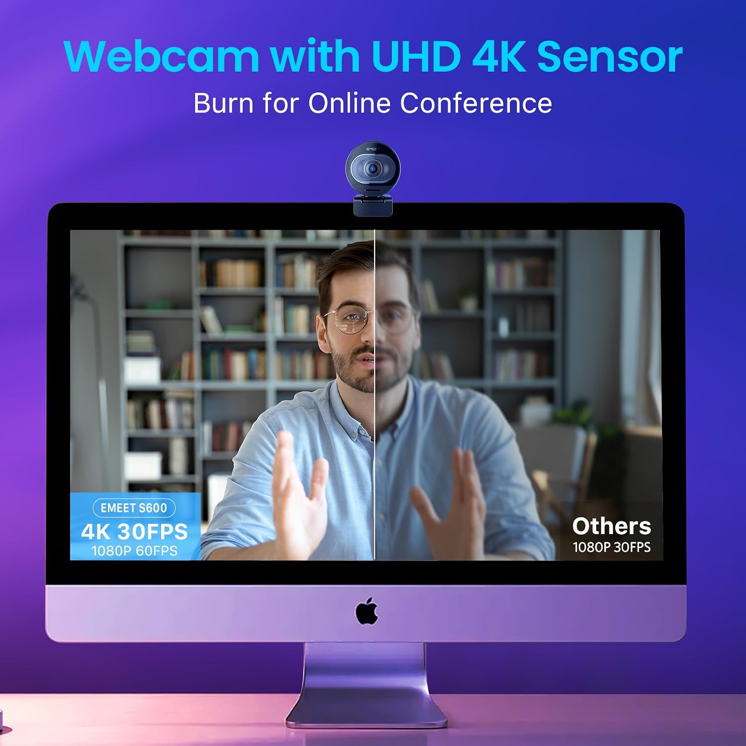 Detalle 2 de EMEET S600 4K Webcam for streaming