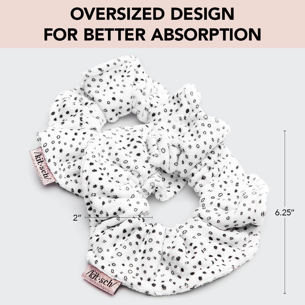 Detalle de Kitsch Microfiber Hair Towel Scrunchies 2-Piece Set