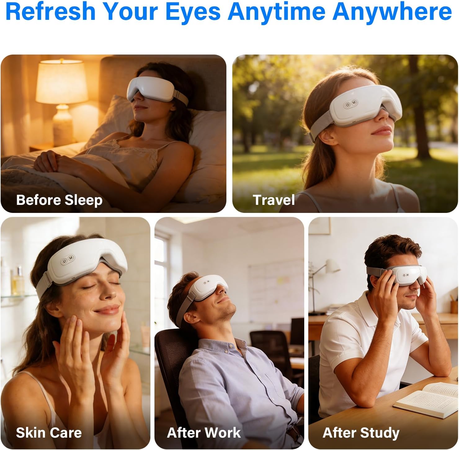 Thumbnail 6 de Alongstar Rechargeable Heated Eye Mask with Heat Compression, Music & 5 Modes