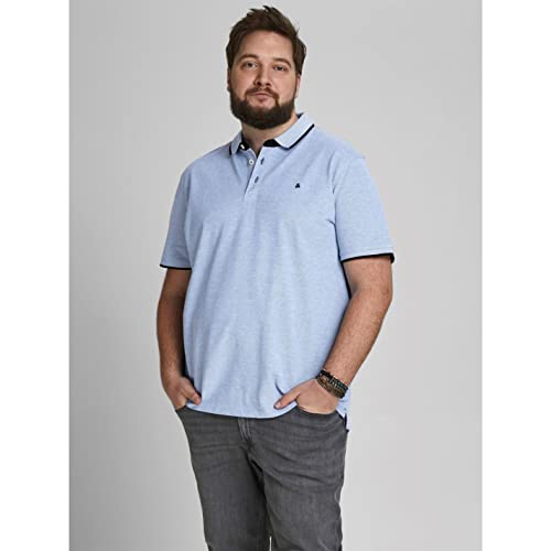 Detalle 2 de Jack & Jones JJepaulos Polo Ss Noos Pls Camisa Polo Hombre Azul Claro XXL