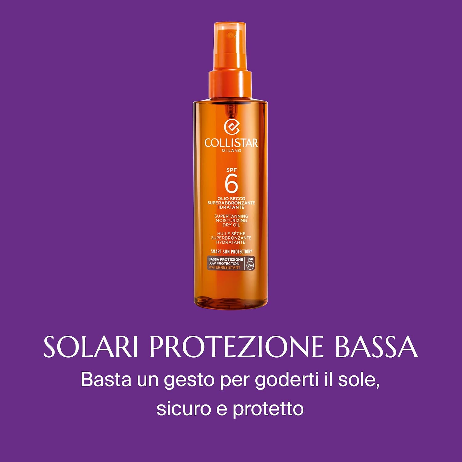 Detalle de Collistar Olio Secco Superabbronzante Idratante SPF 6 – Spray multiuso 200 ml