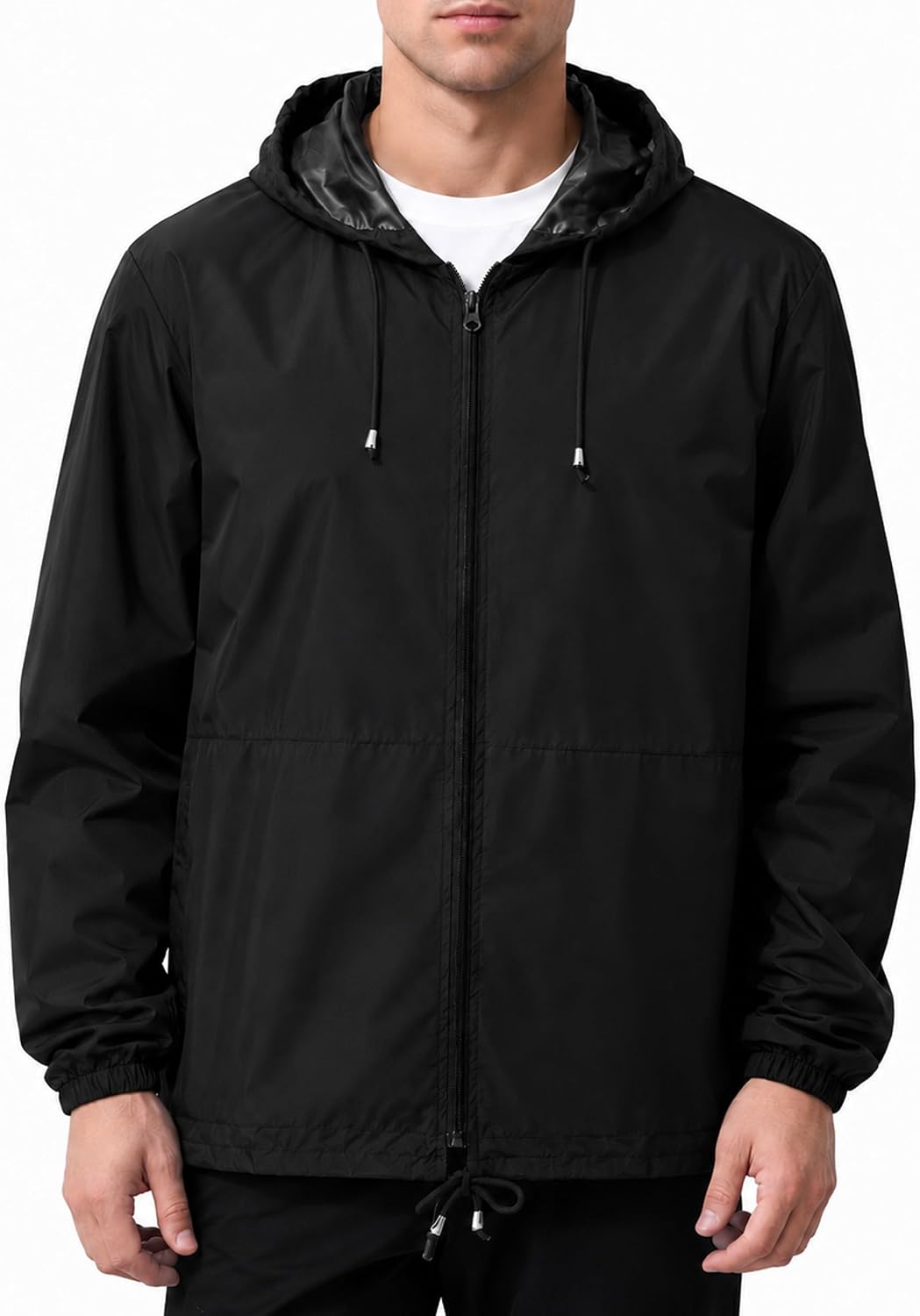 Detalle 2 de Uposiut Men's Rain Jacket 10,000 mm H₂O