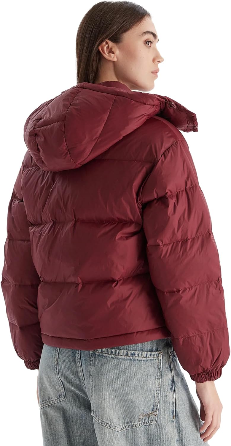 Detalle de Calvin Klein Women’s Essential Mid Weight Puffer Jacket with Hood