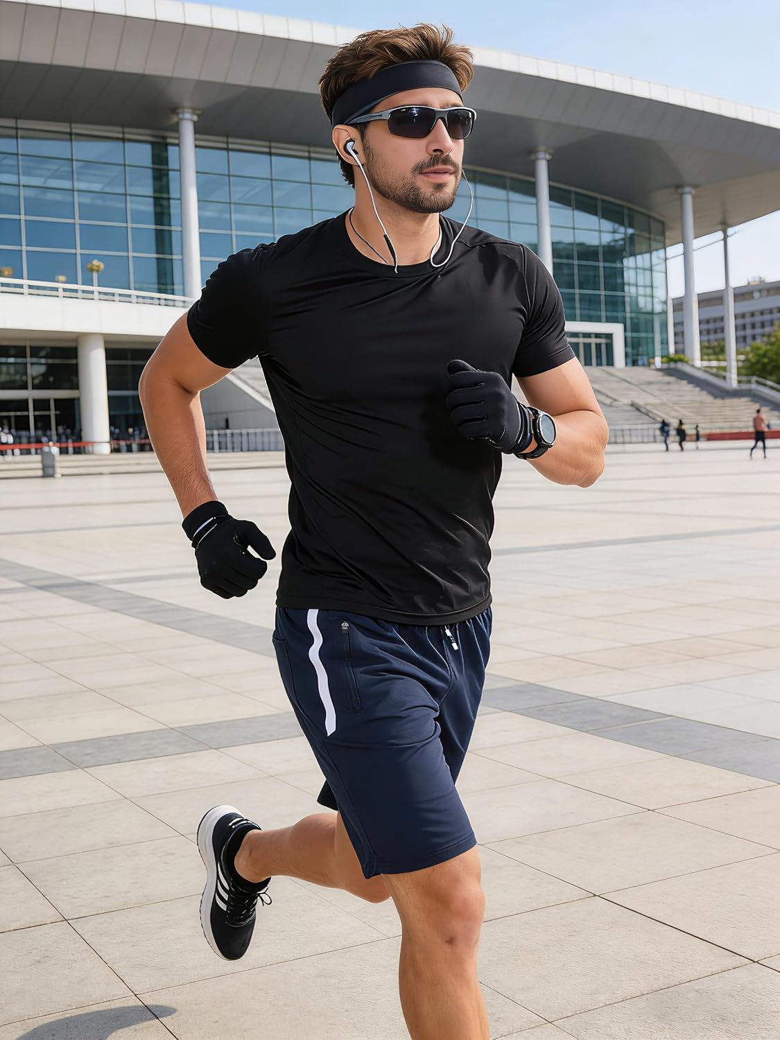 Detalle de ZOXOZ Kurze Hosen Herren Shorts Sports Baumwolle mit Reißverschluss und elastischer Taille