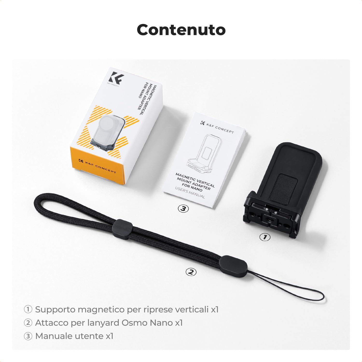 Thumbnail 6 de K&F CONCEPT Adattatore magnetico verticale per Osmo Nano/Xtra Atto