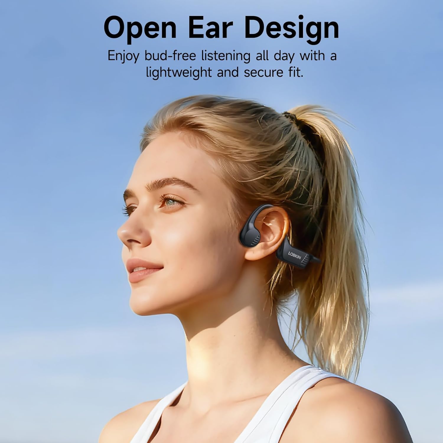 Thumbnail 1 de LOBKIN Bone Conduction Headphones: Open-Ear Bluetooth 6.0 with Mic