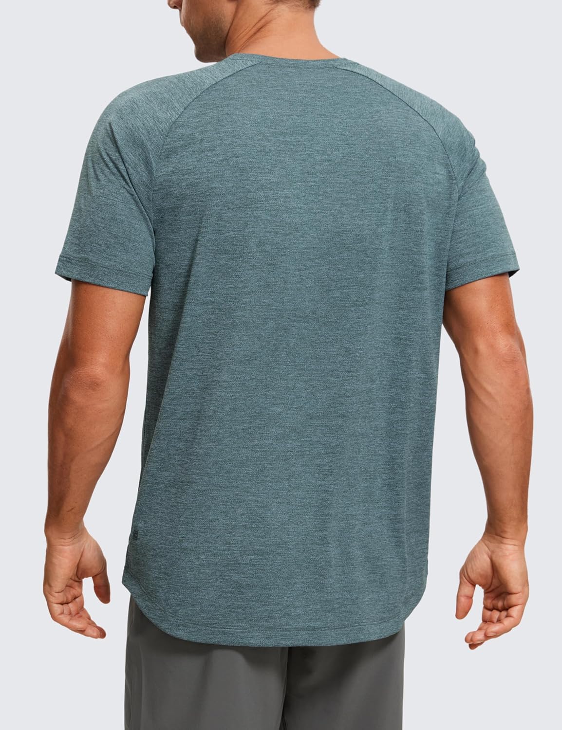 Detalle de CRZ YOGA T-Shirt da Uomo Leggera a Maniche Corte con Dritto taglio e Girocollo | Allenamento e Quick-Dry