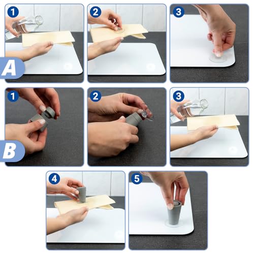 Thumbnail 6 de WENKO Placas protectoras para cocina Mod Almuerzo (30 x 52 cm) – juego de 2, altura ajustable, multifuncionales