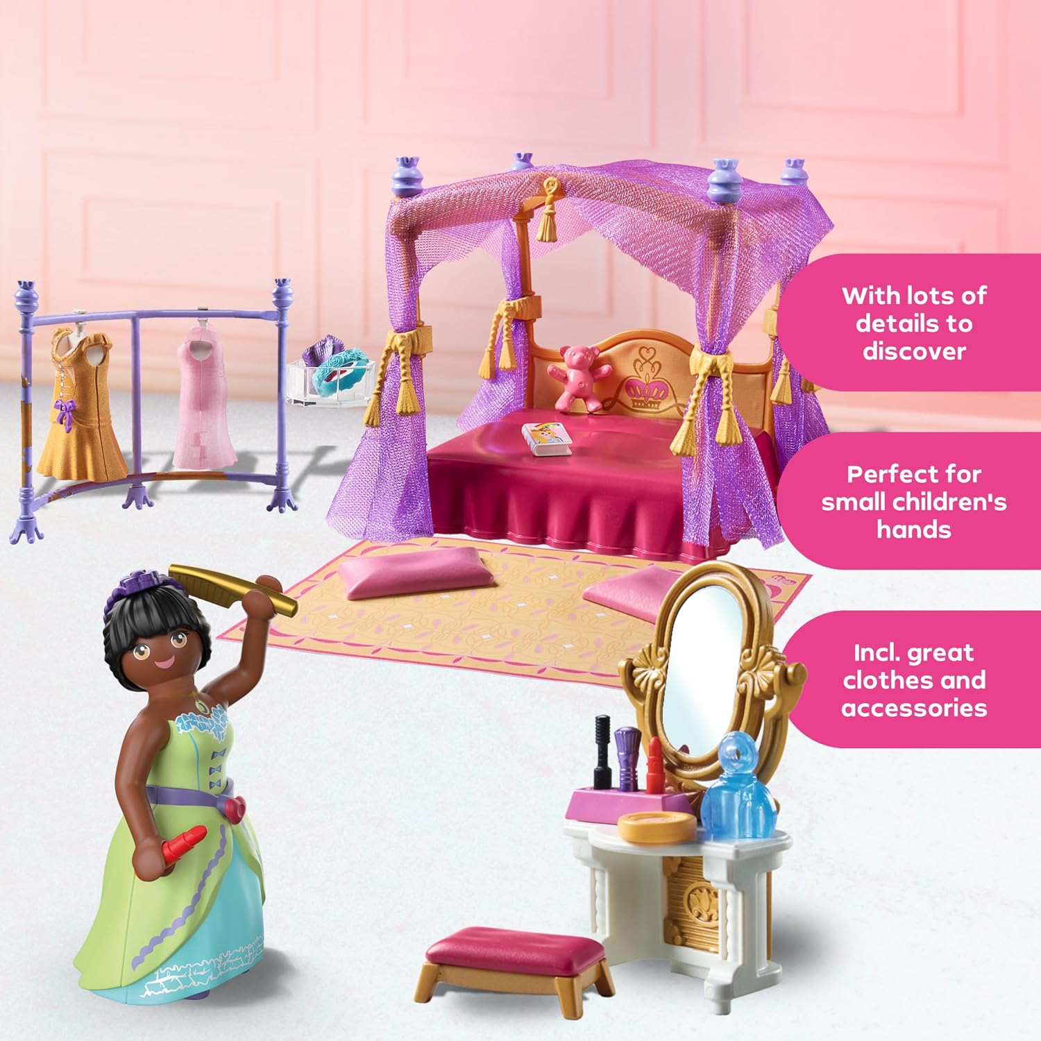 Thumbnail 2 de PLAYMOBIL Princess Magic: Camera da Letto della Principessa con Spogliatoio (Set 71847)