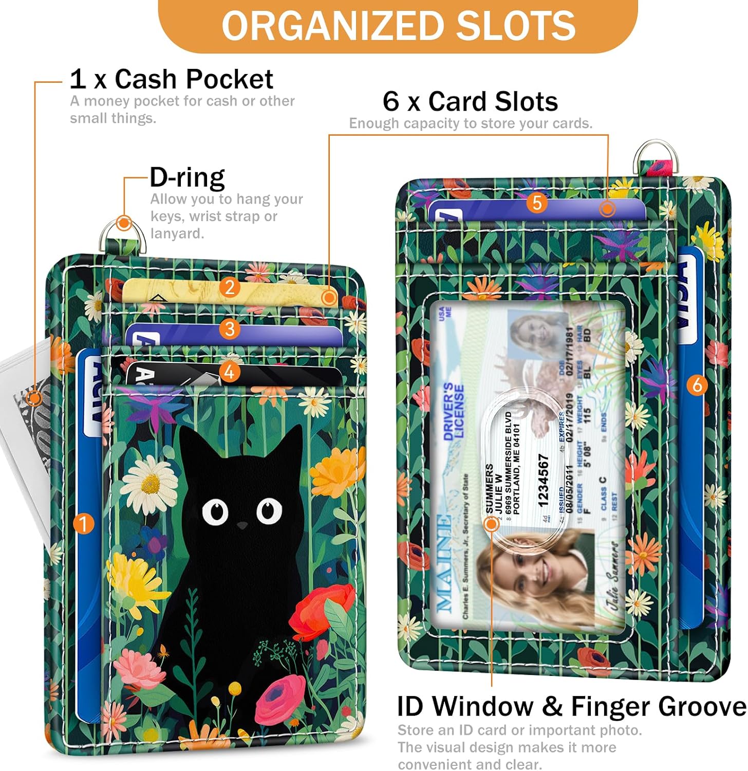 Detalle de Yonlevres Cat Card Holder, 6 Slots