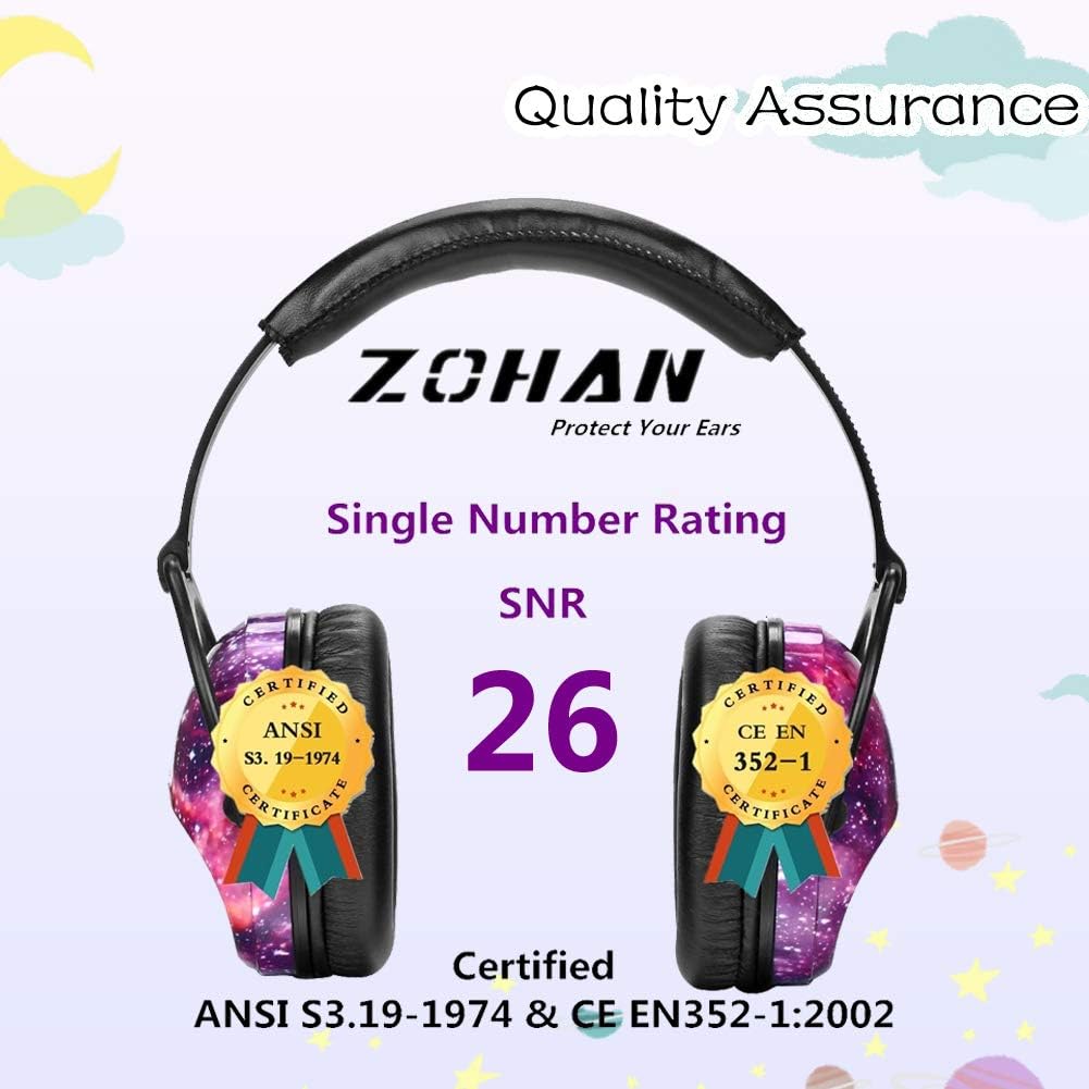 Detalle 2 de ZOHAN 030 Kids Ear Defenders – noise reduction hearing protection for children (Galaxy)