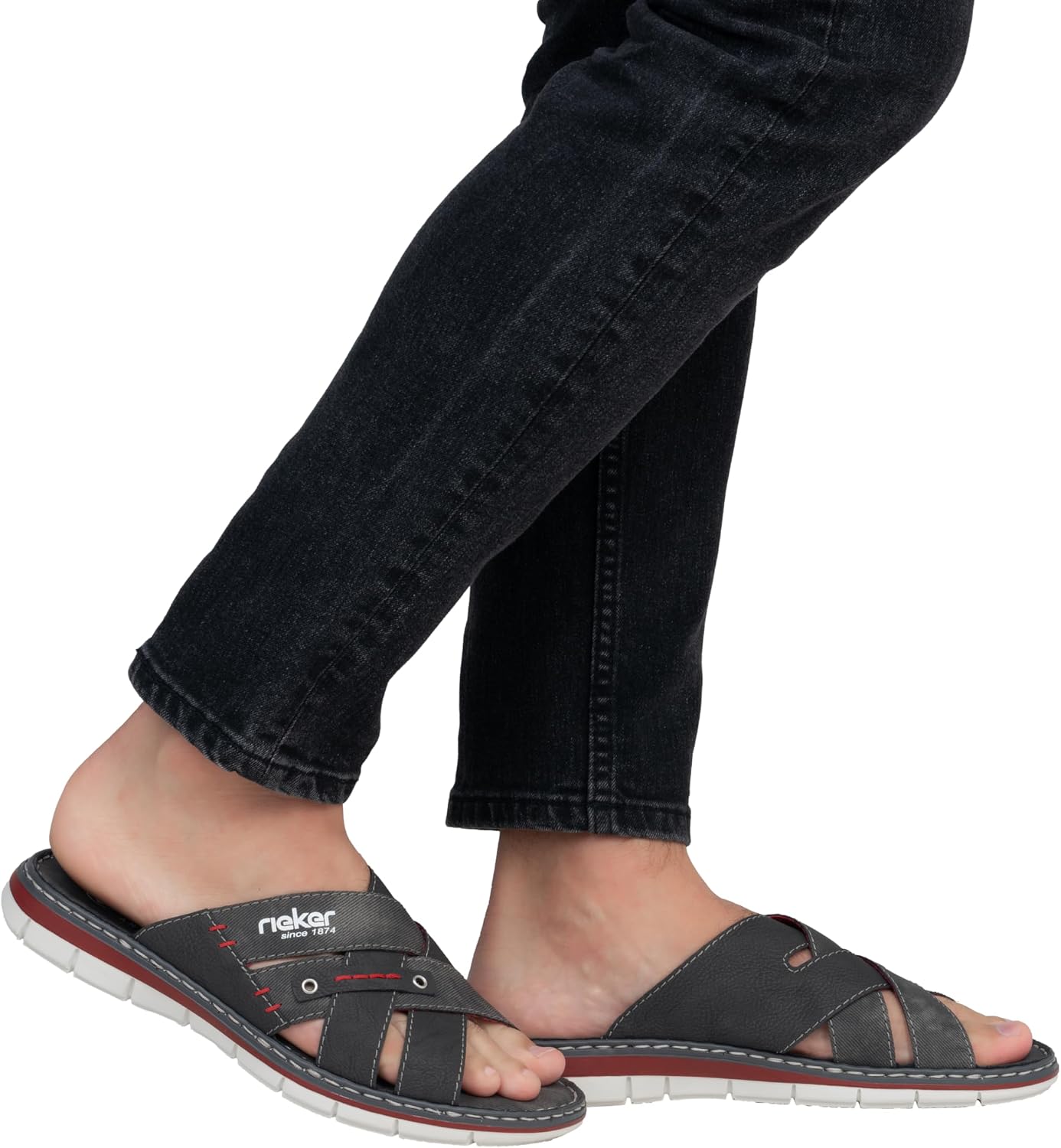 Detalle de Rieker 25199 Mules Homme – Frühjahr/Sommer, confort Stitchdown