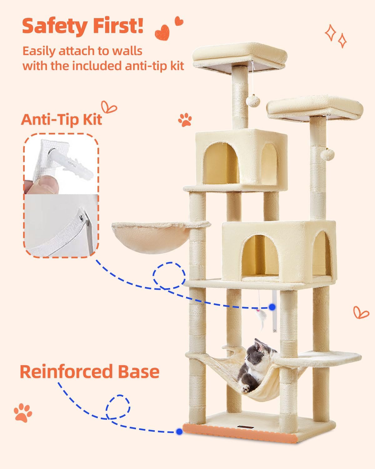 Thumbnail 6 de Taoqimiao Cat Tree, 67-Inch