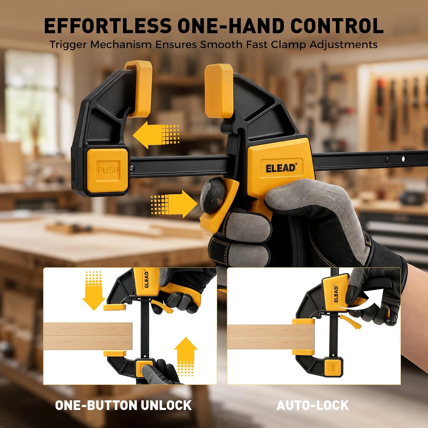 Thumbnail 6 de 12-Inch Bar Clamps, 6-Pack