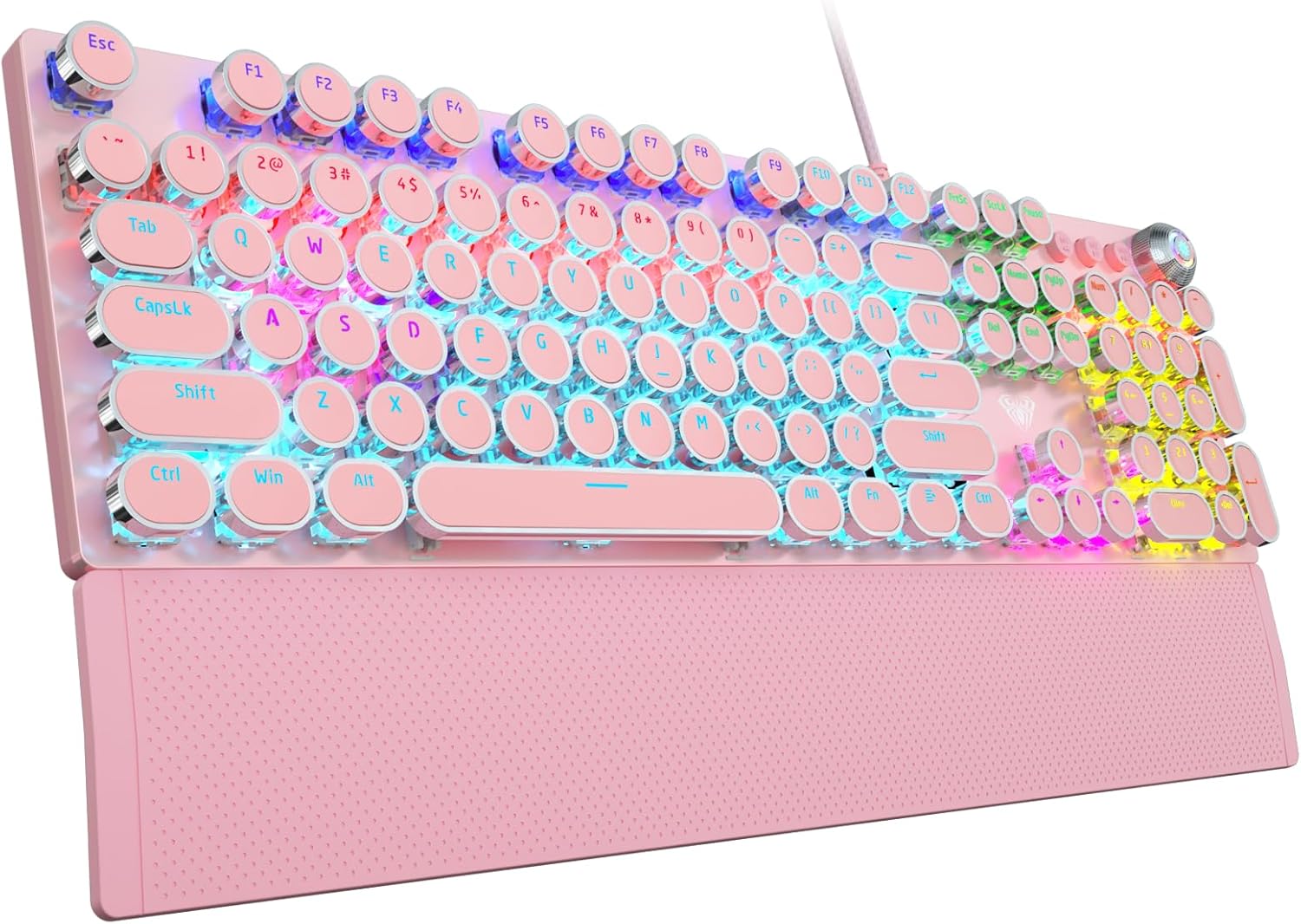 Detalle de AULA F2088 Typewriter-Style Mechanical Gaming Keyboard with Blue Switches