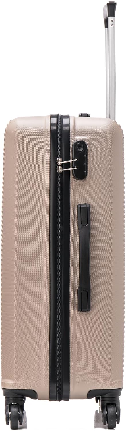 Detalle de CELIMS Handgepäck-Koffer mit Kosmetikkoffer – 55x35x25 cm | Champagne