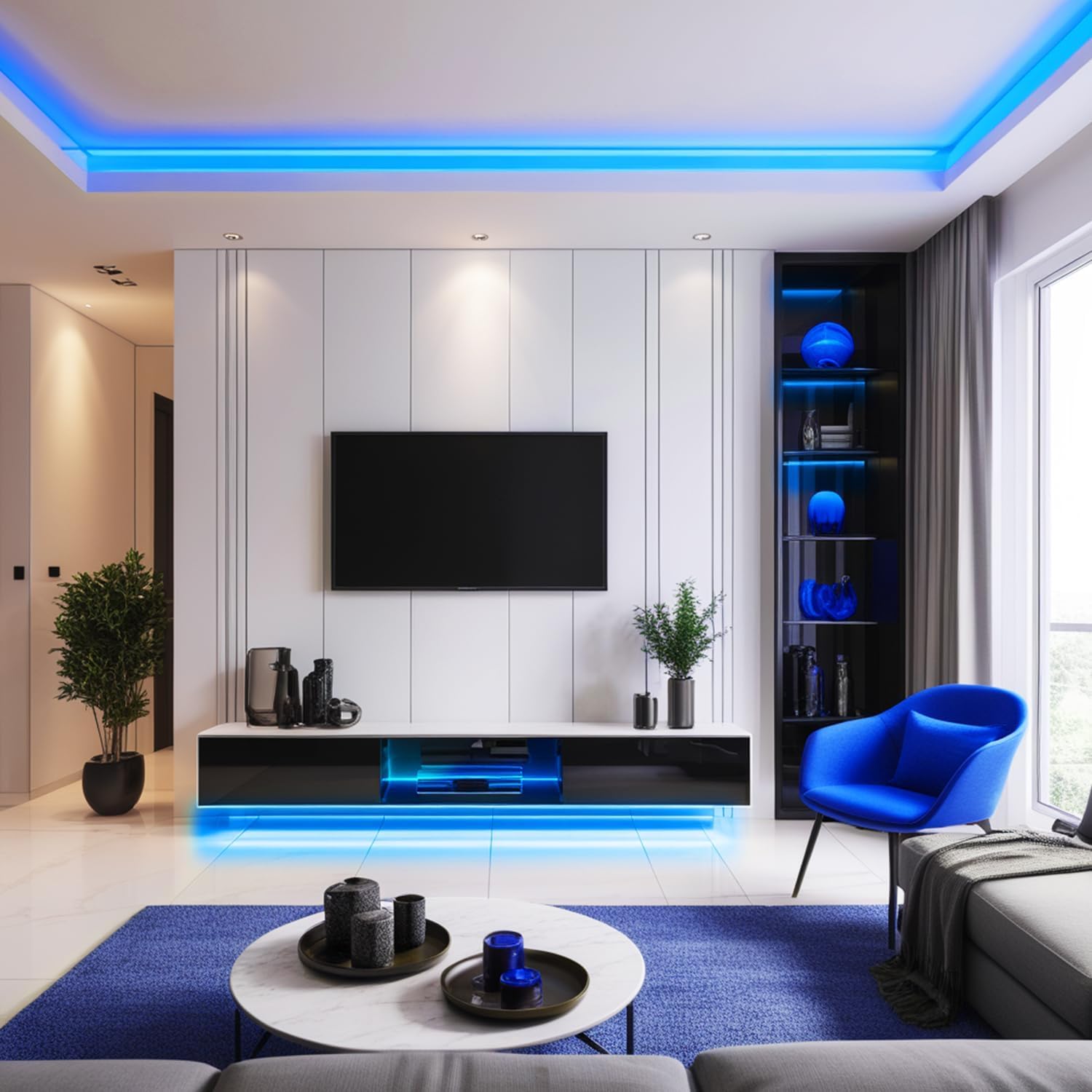 Thumbnail 6 de ShineBurky COB Tira LED 12V Azul 🌟 Decoración Flexible Interior Exterior